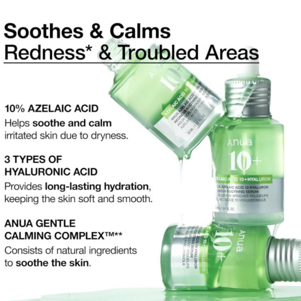 ANUA Azelaic Acid 10 Hyaluron Soothing Serum (30ml) - Image 4