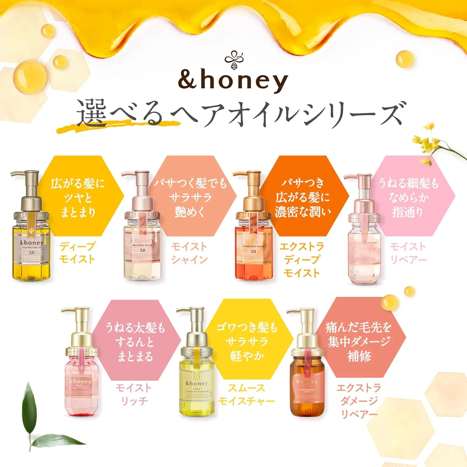 &honey Melty Moist Shine Hair Oil 3.0 (100ml) - Image 3