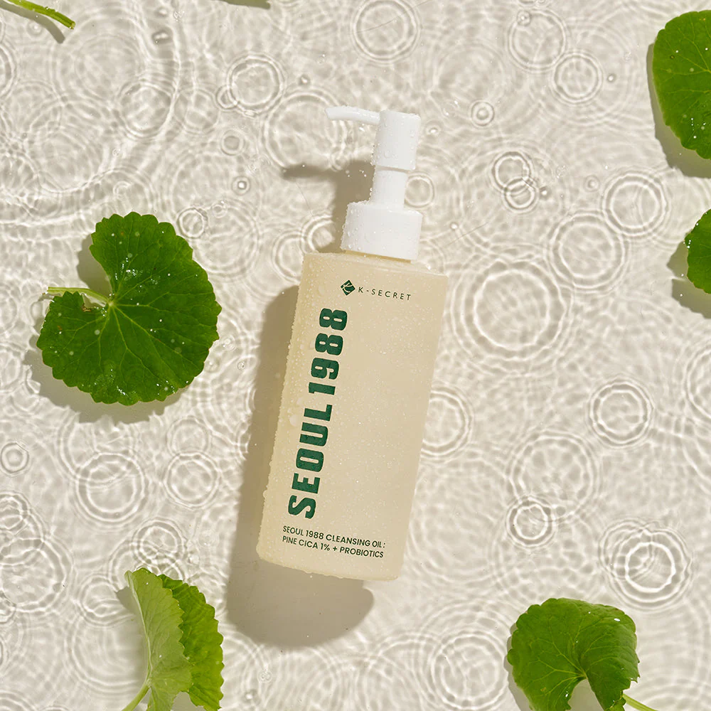 K-SECRET SEOUL 1988 Cleansing Oil: Pine Cica 1% + Probiotics (200ml) - Image 4