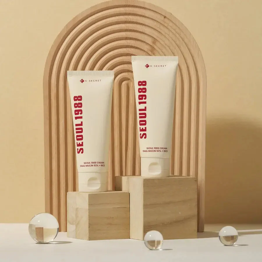 K-SECRET SEOUL 1988 Cream: Snail Mucin 93% + Rice (100ml) - Image 3